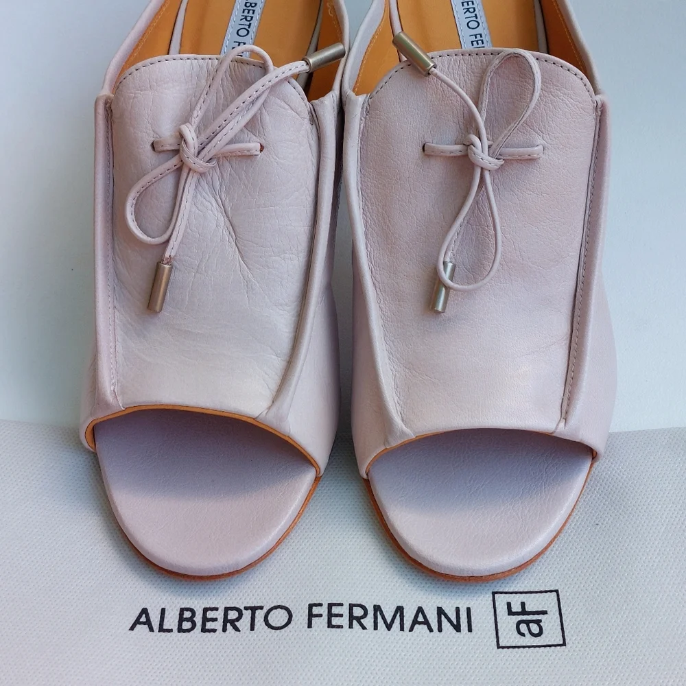 Alberto Fermani dove grey leather mules, EU40, NWT - Picture 2 of 10